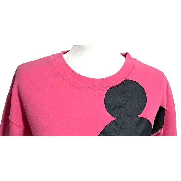 Disney Pink Minnie Mouse Angry Womens Sweatshirt M(7-9) Cotton/Polyester Crewnec - Picture 8 of 12